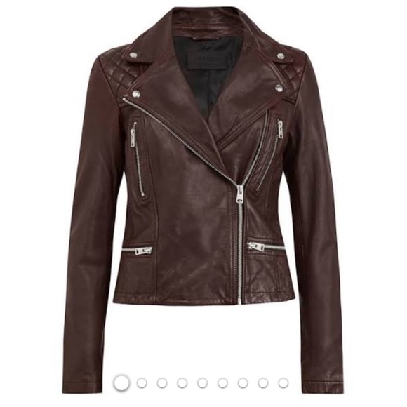 All Saints Jackets & Blazers - NEW wTag-ALLSAINTS Oxblood Red Leather Jacket 2